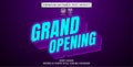 editable text effect grand opening