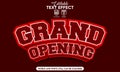 Editable text effect grand opening