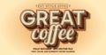 Editable Text Effect with Great Coffee Theme.