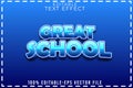 Editable text effect great school with school style