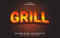 editable text effect, grill style Royalty Free Stock Photo