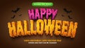 Editable text effect - Happy Halloween comic certoon game editable text effect template style