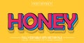 Editable text effect - Honey theme style