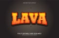 Editable text effect, Hot Lava style