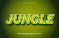 Editable text effect, Jungle style Royalty Free Stock Photo