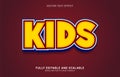 Editable text effect, Kids style Royalty Free Stock Photo