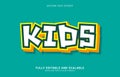 Editable text effect, Kids style Royalty Free Stock Photo
