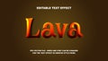 Editable Text Effect Lava 3D Vector Template Royalty Free Stock Photo
