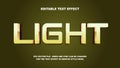 Editable Text Effect Light 3D Vector Template Royalty Free Stock Photo