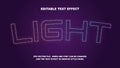 Editable Text Effect Light 3D Vector Template Royalty Free Stock Photo