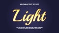 Editable Text Effect Light 3D Vector Template Royalty Free Stock Photo