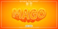 Editable text effect mango styles Royalty Free Stock Photo