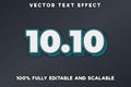 Editable text effect 10.10 with new modern cartoon style Royalty Free Stock Photo