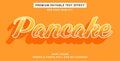 Editable text effect pancake Royalty Free Stock Photo