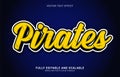 Editable text effect, Pirates style