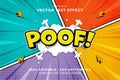 Editable text effect Poof 3d Cartoon Comic style premium vector