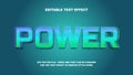 Editable Text Effect Power 3D Vector Template Royalty Free Stock Photo
