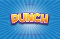 Editable text effect, Punch Cartoon style Royalty Free Stock Photo
