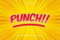 Editable text effect punch comic style Royalty Free Stock Photo