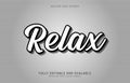 Editable text effect, Relax style