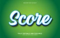 Editable text effect, Score style Royalty Free Stock Photo