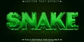 Editable text effect snake, 3d wild and skin font style Royalty Free Stock Photo