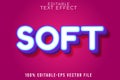 Editable text effect soft with modern style Royalty Free Stock Photo