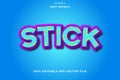 Editable text effect stick glow Royalty Free Stock Photo