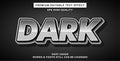 Editable text effect style dark Royalty Free Stock Photo