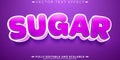 Editable text effect, sugar candy text style Royalty Free Stock Photo
