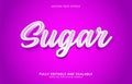 Editable text effect, Sugar style Royalty Free Stock Photo