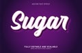 Editable text effect, Sugar style Royalty Free Stock Photo