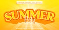 Editable text effect summer party