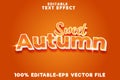 Editable text effect sweet autumn with fancy modern style