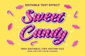 Editable text effect - Sweet Candy Cartoon template style premium vector Royalty Free Stock Photo