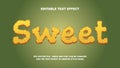 Editable Text Effect Sweet 3D Vector Template Royalty Free Stock Photo