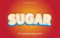 Editable text effect, Sweet Sugar style Royalty Free Stock Photo