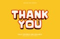 Editable text effect, Thank You style Royalty Free Stock Photo