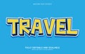 Editable text effect, Travel style