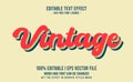 Editable text effect - Vintage style template premium vector.