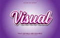Editable text effect, Visual style