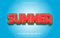 editable text effect, Water Melon Summer style