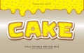 Editable text effect, Yellow Cake style