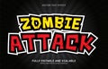 Editable text effect, Zombie Attack style