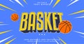 Editable text style effect - Basket text style theme Royalty Free Stock Photo