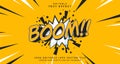 Editable text style effect - Boom text style theme Royalty Free Stock Photo