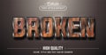 Editable text style effect - Broken text style theme Royalty Free Stock Photo