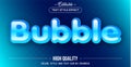 Editable text style effect - Bubble theme style Royalty Free Stock Photo