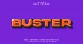 Editable text style effect - Buster text style theme