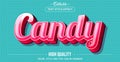 Editable text style effect - Candy theme style